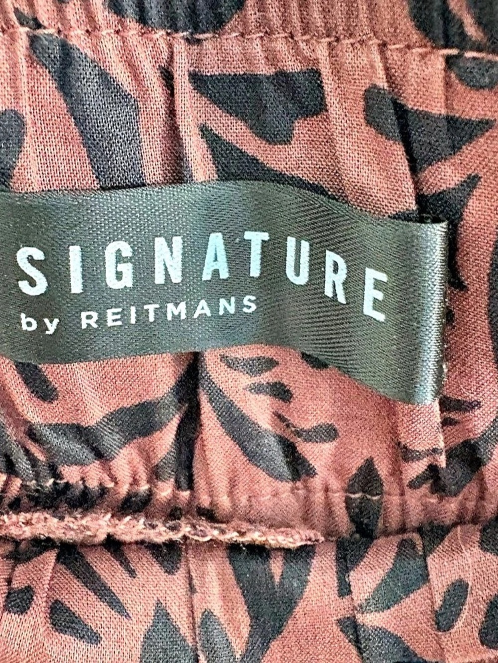 Signature by Reitmans Brown & Black Floral A-Line Midi Skirt – Size 4 - Picture 7 of 14